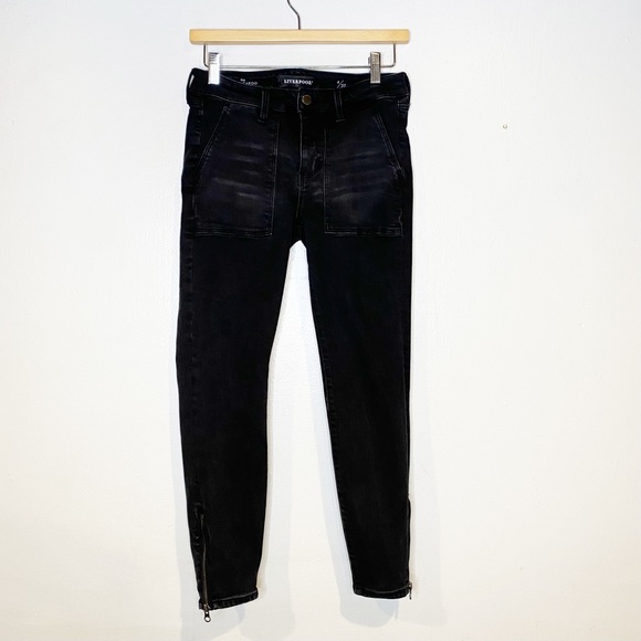 Liverpool | Penny Jeans in Carbon Wash Skinny Fit w/ Ankle Zippers Sz.4 - Picture 3 of 13